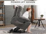 Electric Riser and Recliner Chair for Elderly, Power Lift Recliner Chair with Remote Control, Grey T3398P378875