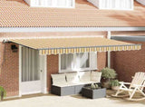 Retractable Awning Manual Yellow 400 x 200 cm Fabric 3329850