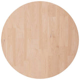 Round Table Top 50x2.5 cm Untreated Solid Wood Oak 342902