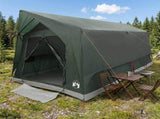 Tunnel Tent with Roof Army green 8-Person Polyester and Steel 42028660