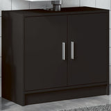 Sink Cabinet Black 63x29x55 cm Engineered Wood 848095