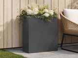 Garden Planter Black 50 x 20 x 75 cm Cold-rolled Steel 8005456
