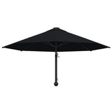 Wall-Mounted Parasol with Metal Pole 300 cm Black 47300