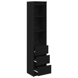 Highboard Black Oak 37.5x35x180 cm Engineered Wood 861662