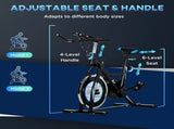 Stationary Exercise Bike, 8kg Flywheel Indoor Cycling Workout Fitness Bike, Adjustable Resistance T3398P376853