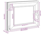 Basement Window RISOR 50 x 50 cm PVC and Glass Anthracite 42047309