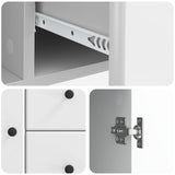 Sideboard High Gloss White 89 x 34.5 x 60 cm Engineered Wood 895579