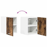 Hanging Cabinet 2 pcs Smoked Oak and White 30 x 31 x 40 cm 884123