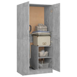 Wardrobe Concrete Grey 82.5x51.5x180 cm Engineered Wood 803438