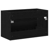 Bathroom Sink Cabinet Black Oak 80x38.5x48 cm Engineered Wood 862535