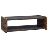 Coffee Table Natural 110 x 55 x 35 cm Solid Mahogany Wood 42011581