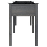 Planter with Liner Grey 203x53x76 cm Solid Wood Fir 364241