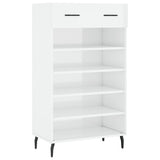 Shoe Cabinet High Gloss White 60x35x105 cm Engineered Wood 829630