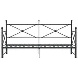 Daybed with Trundle without Mattress Black 80x200 cm Steel 4104673