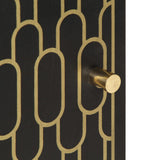 Side Cabinet Black Solid mango wood, engineered wood 358344