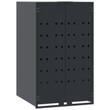 Wheelie Bin Storage for 2 Bins Anthracite 138x79x117 cm Steel 3279982