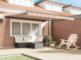 Awning Frame Blue and Orange 350 x 250 cm 3330301