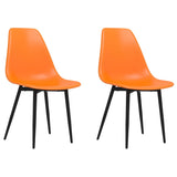 ZNTS Dining Chairs 2 pcs Orange PP 338060