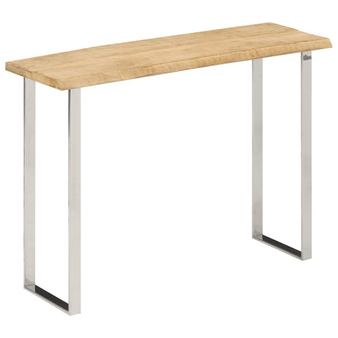 Console Table with Live Edge 105x33x76 cm Solid Wood Mango 372766
