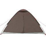 ZNTS Camping Tent Dome 4-Person Brown Waterproof 4009637