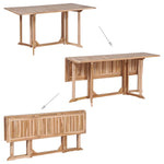 7 Piece Folding Outdoor Dining Set Solid Teak Wood 44661