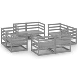 Garden Lounge Set Grey Solid pinewood Modular Garden Lounge Set 3075286
