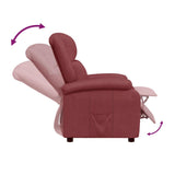 Recliner Chair Wine Red Faux Leather 340173