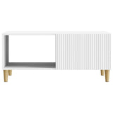 Coffee Table White 90 x 50 x 40 cm Engineered Wood 894725