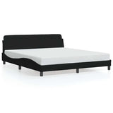Bed Frame "Dover" Black 180x200 cm Super King Fabric 373335