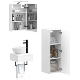 Bathroom Cabinet Set 4 pcs White 40 x 10.5 x 60.5 cm 3407359
