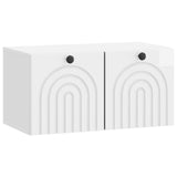 Wall-Mounted TV Cabinet High Gloss White 59.5 x 31 x 30 cm 898199
