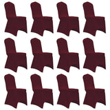 Chair Cover Stretch Burgundy 12 pcs 279093