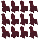 Chair Cover Stretch Burgundy 12 pcs 279093