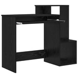 Desk with Drawer Black Oak 106 x 41 x 88.5 cm Engineered Wood 869467