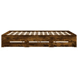 Bed Frame with Drawers without Mattress Smoked Oak 180x200 cm Super King 3207256
