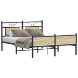 Bed Frame without Mattress Sonoma Oak 137x190 cm Engineered Wood 4106979