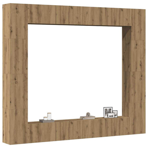 Wall Mounted TV cabinets 8 pcs Artisan Oak Engineered Wood 3328956