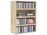 CD Storage Rack 4 pcs Sonoma Oak 40 x 17 x 17 cm 8012714