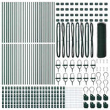 Fence with Posts Green 0.6 x 100 m PVC-coated steel 3352736