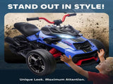 12V Kids Electric Ride On Car with 3 Wheeler, MP3 Player, Horn, 2 Speeds, LED Lights for Boys & T3398P422430
