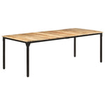 ZNTS Dining Table 220x100x76 cm Rough Mango Wood 321977