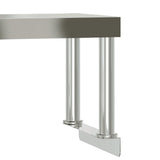 Kitchen Work Table with Overshelf 110x30x120 cm Stainless Steel 3208897
