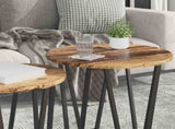 Side Table Set 2 pcs Old Wood and Black 50 x 50 x 50.5 cm 869724