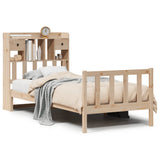 Bookcase Bed without Mattress 90x200 cm Solid Wood Pine 3321737