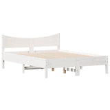 Bed Frame without Mattress White 140x200 cm Solid Wood Pine 844726
