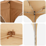 Pop-up Party Tent 575 x 288 x 245 cm Beige Oxford Fabric 42019892
