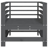 Garden Chairs 2 pcs Grey Solid Wood Pine 825627