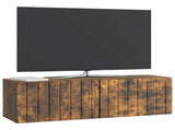 Wall-Mounted TV Cabinet Wall-mounted Smoked Oak 98 x 31 x 30 cm 898390