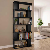 Book Cabinet Black Engineered wood 80 x 24 x 192 cm Book Cabinet 800091
