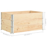 Pallet Collars 3 pcs 80x120 cm Solid Pine Wood 310051